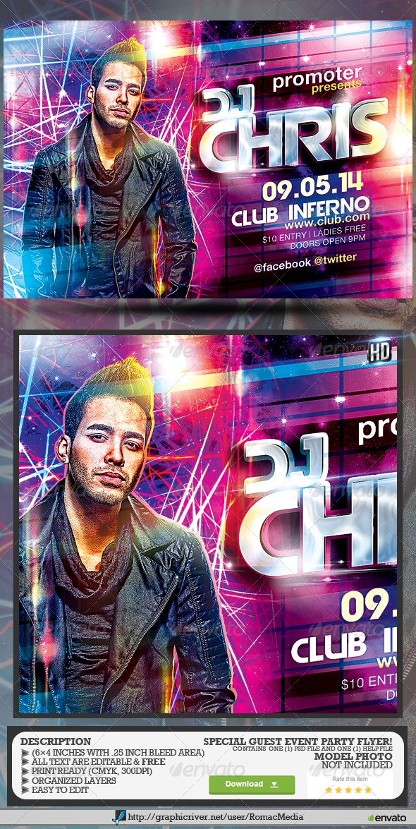 GraphicRiver Special Guest Event 3 Flyer 7634636 GraphicRiver Special Guest Event 3 Flyer 7634636
