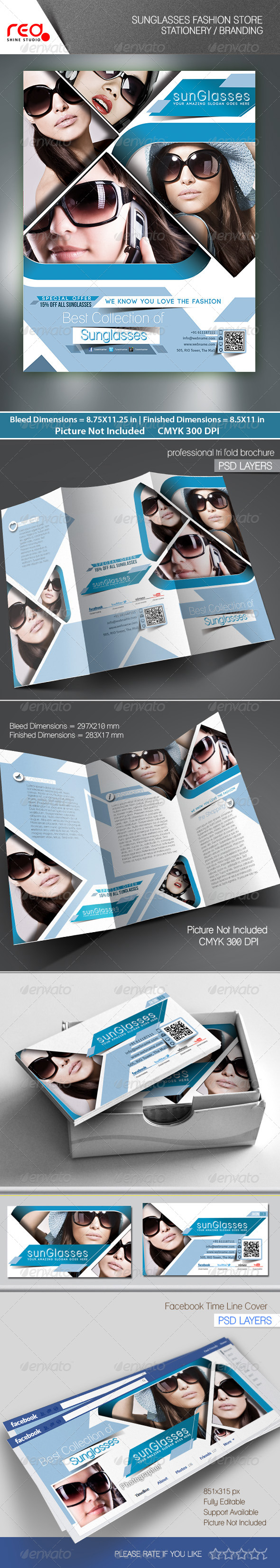 GraphicRiver SunGlasses Fashion Store Branding Bundle 7637380 GraphicRiver SunGlasses Fashion Store Branding Bundle 7637380