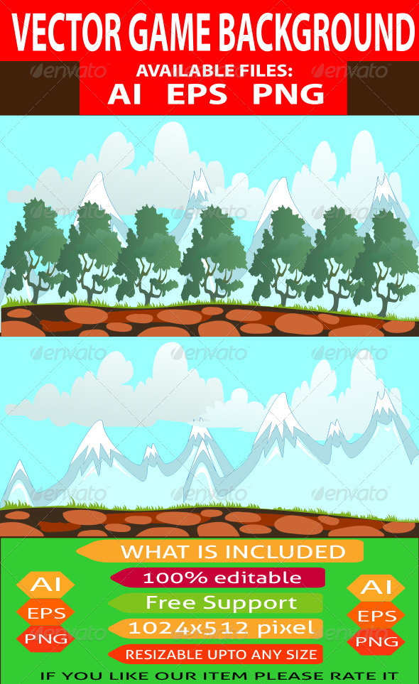 GraphicRiver Vector Game Background 7639234 GraphicRiver Vector Game Background 7639234
