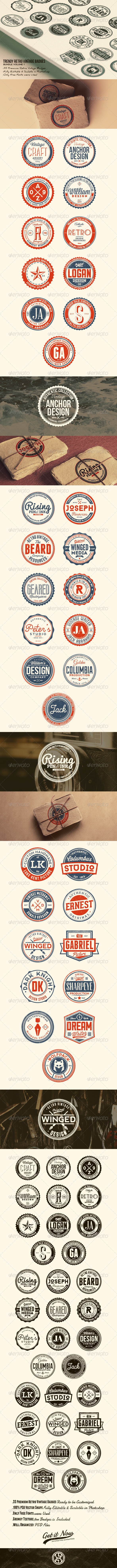 GraphicRiver 33 Trendy Retro Vintage Badges Bundle Volume 1 7641584 GraphicRiver 33 Trendy Retro Vintage Badges Bundle Volume 1 7641584