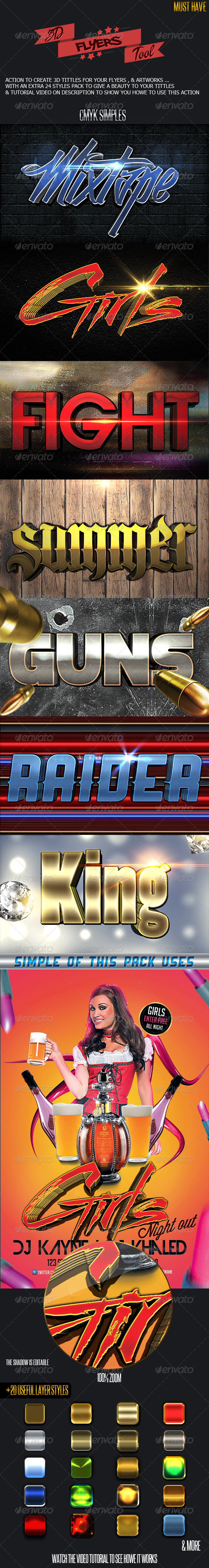 GraphicRiver 3D Flyer Tittle Tool 7646629 GraphicRiver 3D Flyer Tittle Tool 7646629