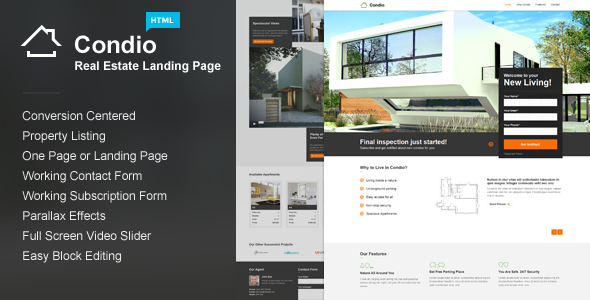 ThemeForest Condio Real Estate One Page & Landing Page HTML 7650788 ThemeForest Condio Real Estate One Page & Landing Page HTML 7650788