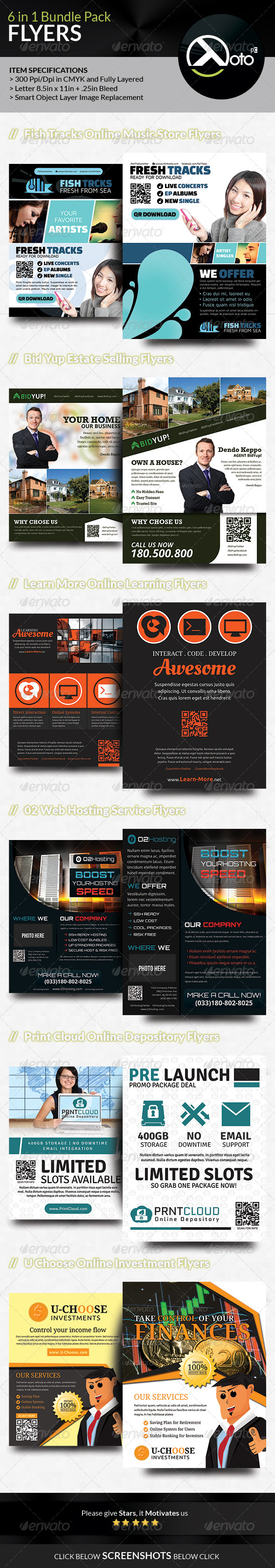 GraphicRiver 6 in 1 Mix Flyer Bundle Set 3 7651068 GraphicRiver 6 in 1 Mix Flyer Bundle Set 3 7651068