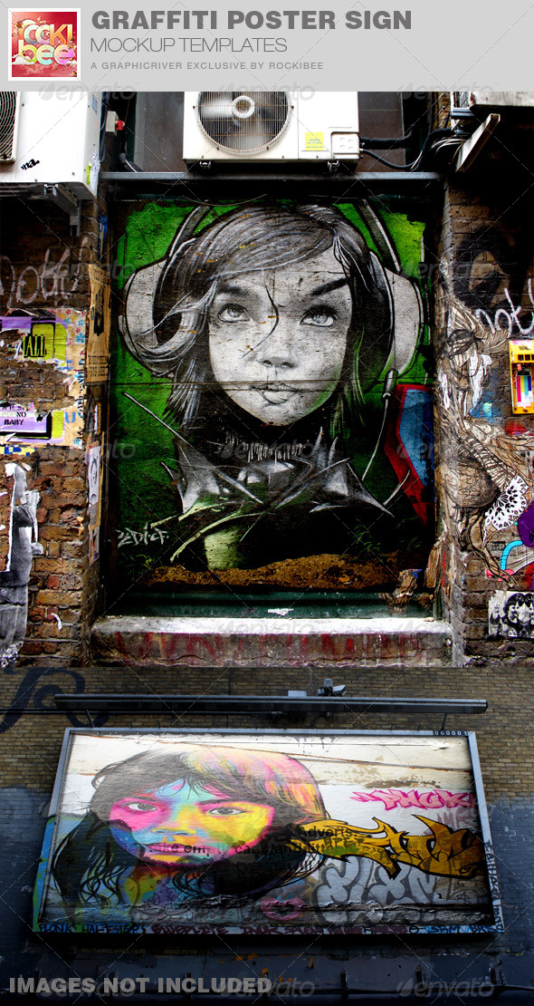 GraphicRiver Graffiti Poster Art Mockup Template 7652114 GraphicRiver Graffiti Poster Art Mockup Template 7652114