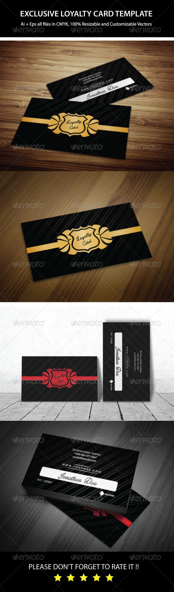 GraphicRiver Exclusive Loyalty Card Template 7660975 GraphicRiver Exclusive Loyalty Card Template 7660975