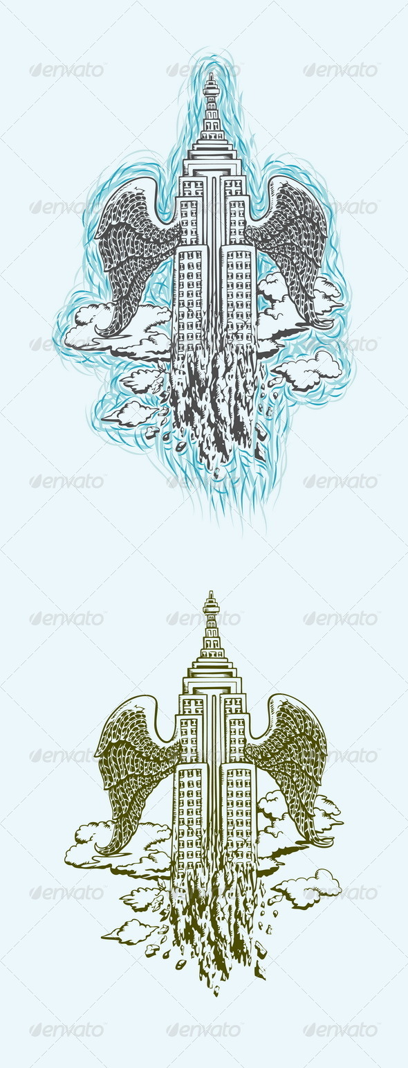 GraphicRiver The Movement of City Illustration 7663353 GraphicRiver The Movement of City Illustration 7663353