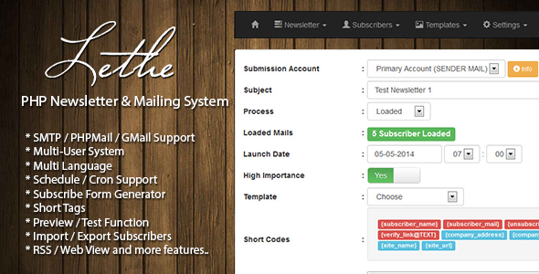 CodeCanyon Lethe PHP Newsletter & Mailing System 7663734 CodeCanyon Lethe PHP Newsletter & Mailing System 7663734