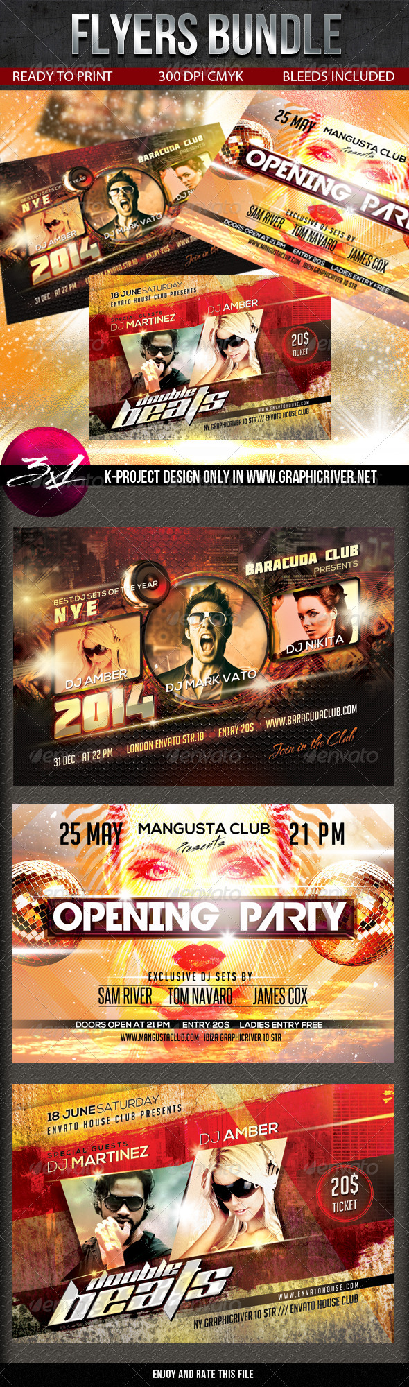 GraphicRiver Horizontal Flyers Bundle 7666838 GraphicRiver Horizontal Flyers Bundle 7666838