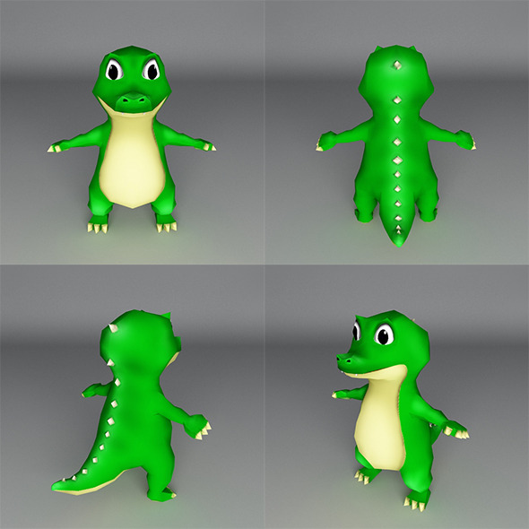3DOcean Cartoon Crocodile Agil 7671553 3DOcean Cartoon Crocodile Agil 7671553
