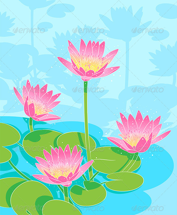 GraphicRiver Waterlilys 7672810 GraphicRiver Waterlilys 7672810