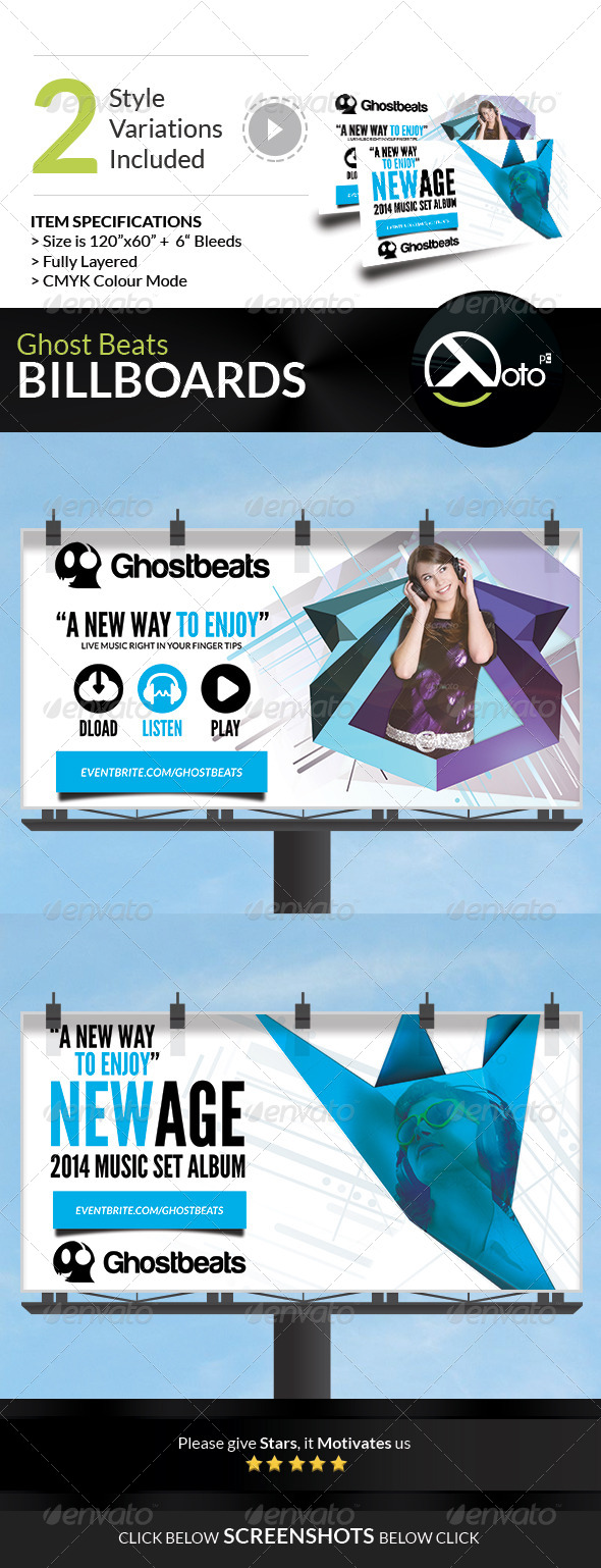 GraphicRiver Ghost Beats Music Downloads Billboard 7673779 GraphicRiver Ghost Beats Music Downloads Billboard 7673779