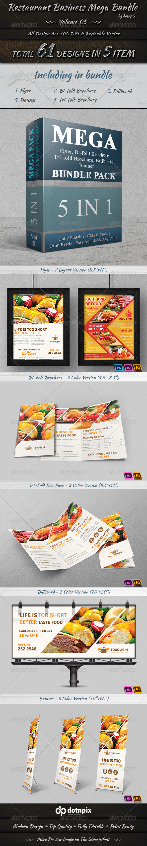 GraphicRiver Restaurant Business Mega Bundle Volume 5 7674669 GraphicRiver Restaurant Business Mega Bundle Volume 5 7674669
