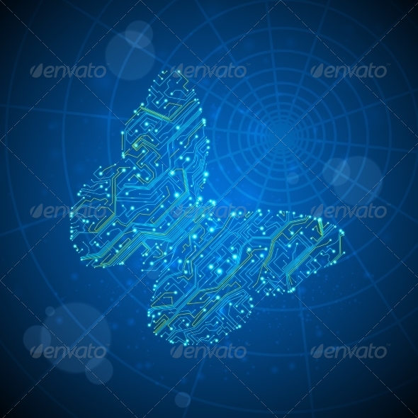 GraphicRiver Circuit Board Butterfly 7675858 GraphicRiver Circuit Board Butterfly 7675858