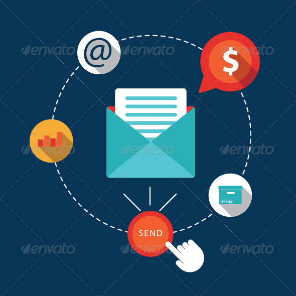 GraphicRiver Flat Icons Email Marketing 7676431 GraphicRiver Flat Icons Email Marketing 7676431