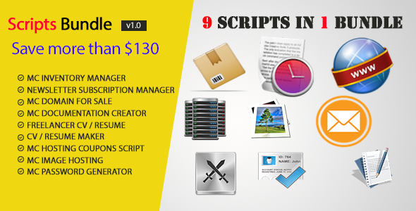 CodeCanyon MC PHP Scripts Bundle 9 in 1 7678632 CodeCanyon MC PHP Scripts Bundle 9 in 1 7678632