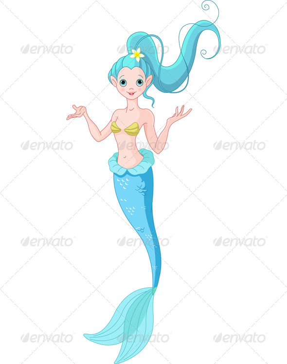 GraphicRiver Cute Mermaid Presenting 7679696 GraphicRiver Cute Mermaid Presenting 7679696