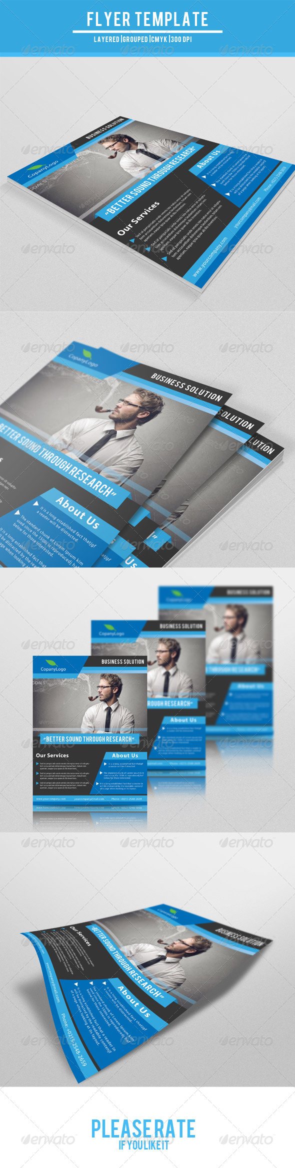 GraphicRiver Corporate Flyer Template 7682344 GraphicRiver Corporate Flyer Template 7682344