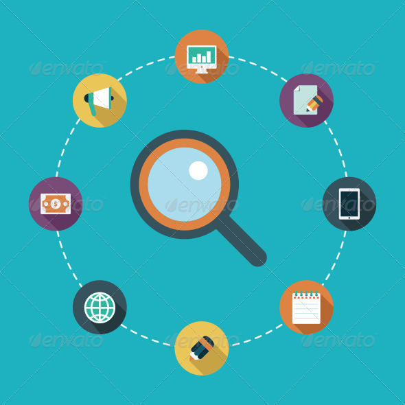 GraphicRiver Flat Icons Search Optimization 7686081 GraphicRiver Flat Icons Search Optimization 7686081