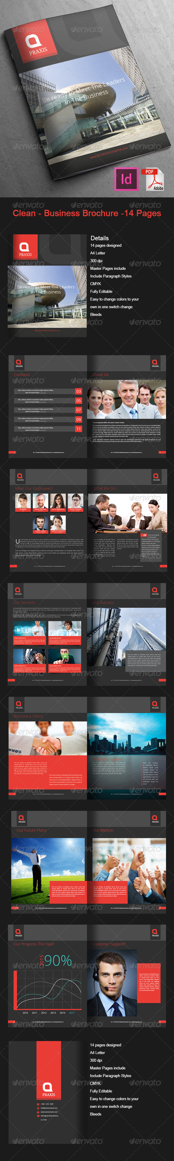 GraphicRiver Clean Business Brochure 14 Pages 7686892 GraphicRiver Clean Business Brochure 14 Pages 7686892
