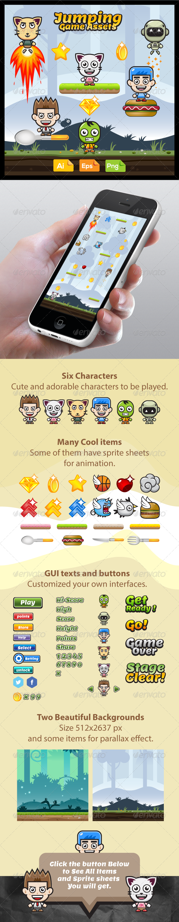 GraphicRiver Jumping Game Asset 7688215 GraphicRiver Jumping Game Asset 7688215