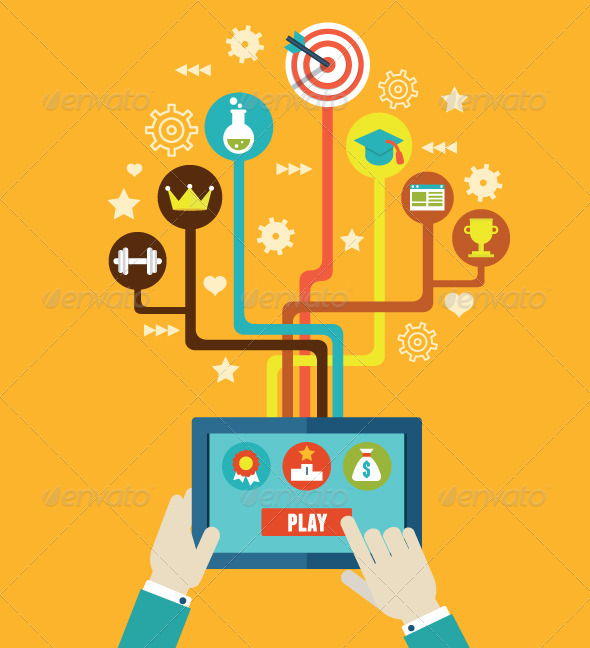 GraphicRiver Concept Management of Business by Gamification 7692624 GraphicRiver Concept Management of Business by Gamification 7692624