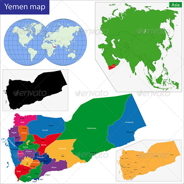 GraphicRiver Yemen Map 7700965 GraphicRiver Yemen Map 7700965