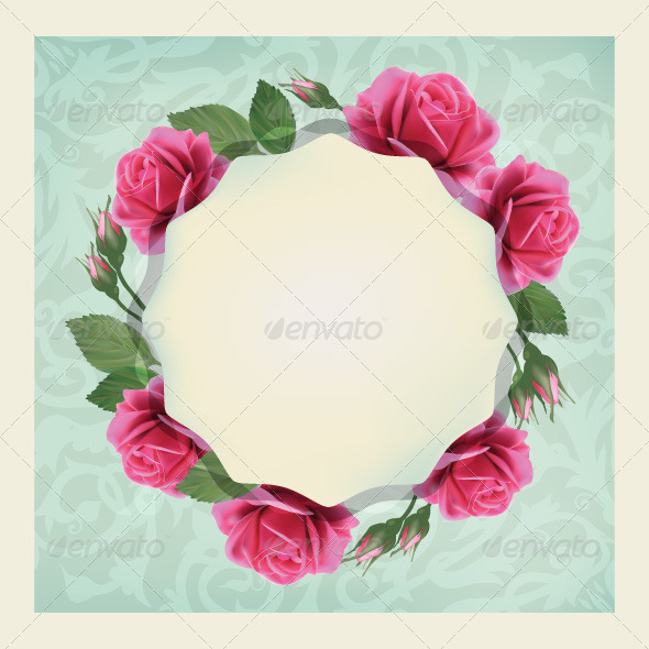 GraphicRiver Roses Card 7704895 GraphicRiver Roses Card 7704895