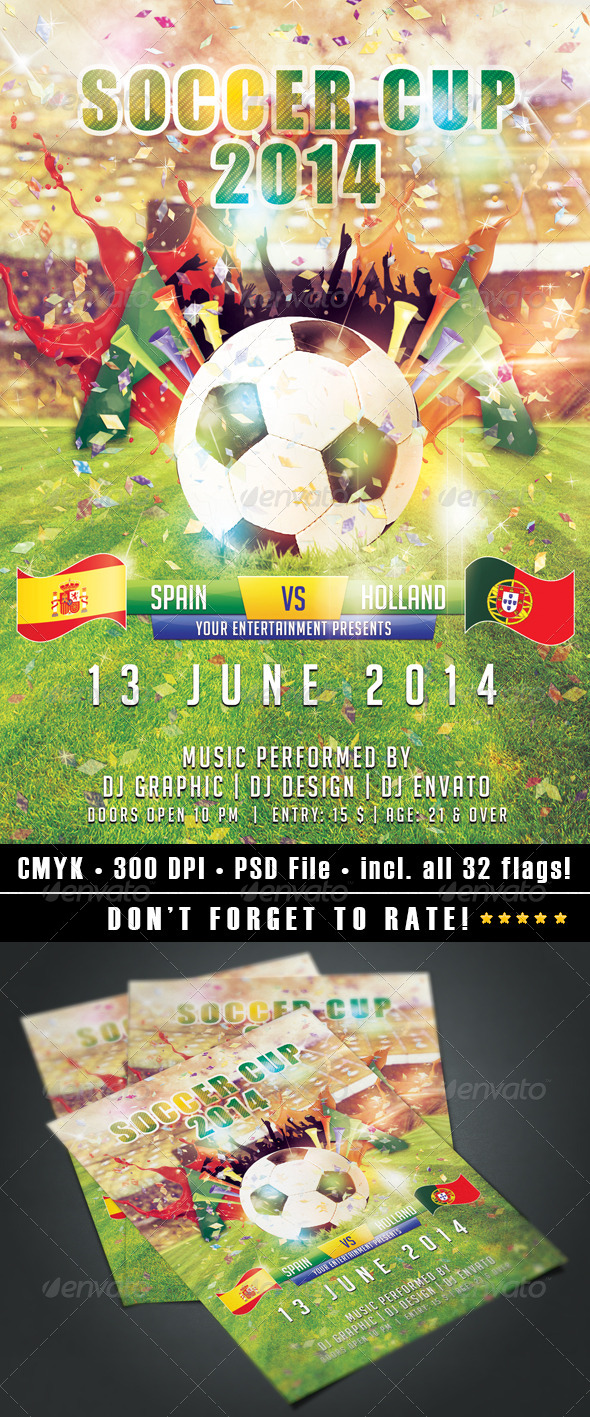 GraphicRiver Soccer Cup 2014 flyer 7683607 GraphicRiver Soccer Cup 2014 flyer 7683607