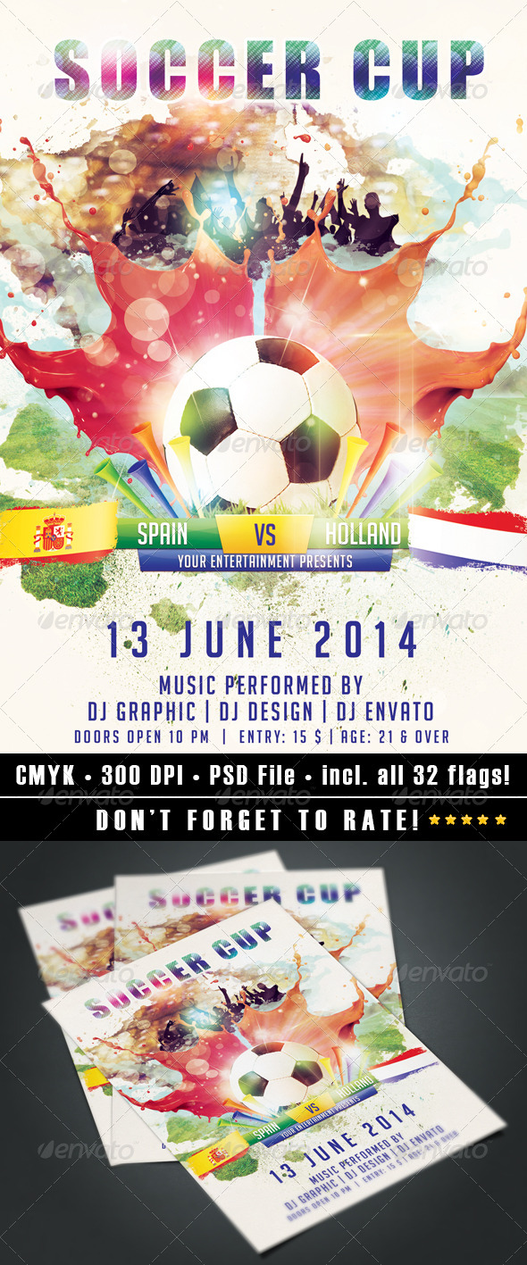 GraphicRiver Soccer Cup flyer 7684921 GraphicRiver Soccer Cup flyer 7684921