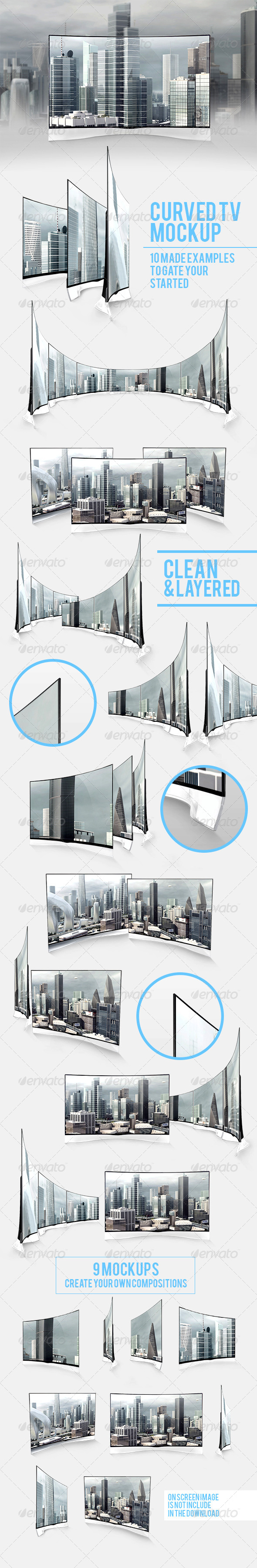 GraphicRiver Curved TV Mockups Pack 7710035 GraphicRiver Curved TV Mockups Pack 7710035