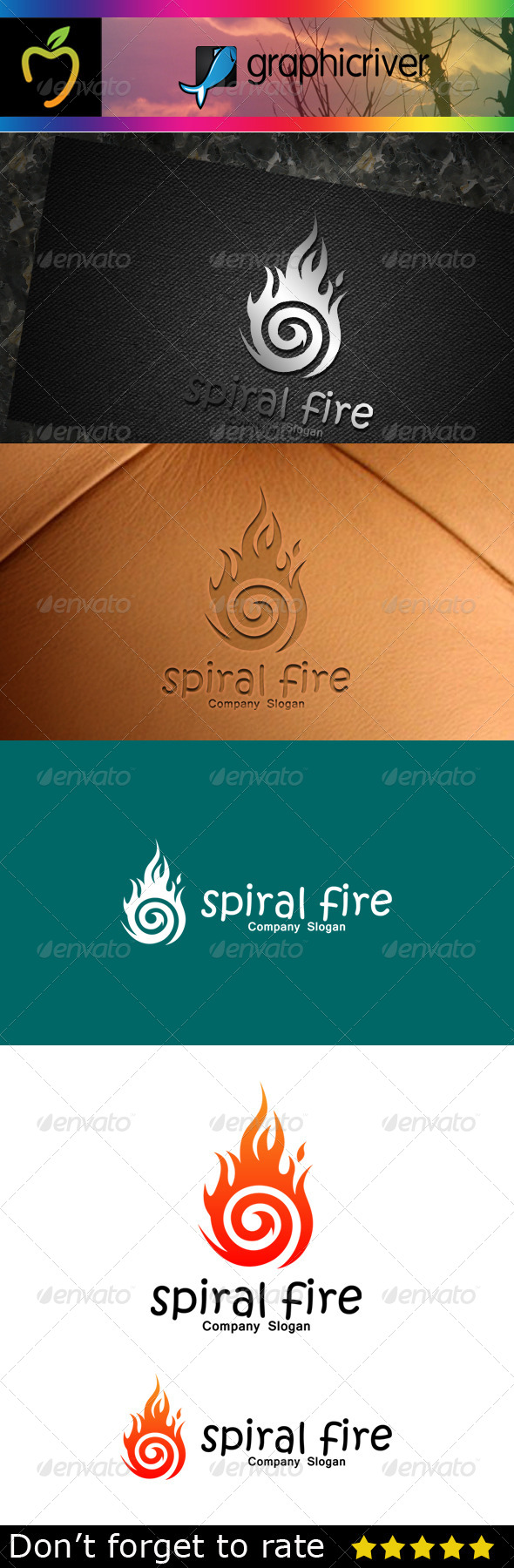 GraphicRiver Spiral Fire Logo 7714652 GraphicRiver Spiral Fire Logo 7714652