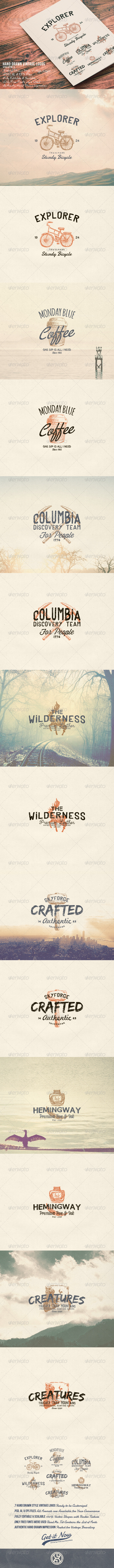 GraphicRiver Hand Drawn Vintage Logos Volume 2 7717890 GraphicRiver Hand Drawn Vintage Logos Volume 2 7717890
