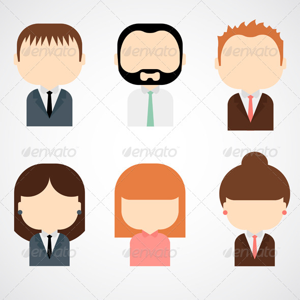 GraphicRiver Set of Colorful Business People Icons 7720639 GraphicRiver Set of Colorful Business People Icons 7720639