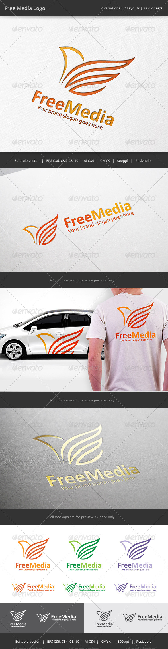 GraphicRiver Freedom Bird Media Logo 7720956 GraphicRiver Freedom Bird Media Logo 7720956