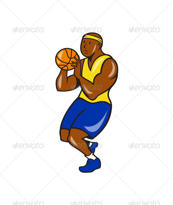 GraphicRiver African-American Basketball Player Shoot Ball Cart 7727243 GraphicRiver African-American Basketball Player Shoot Ball Cart 7727243