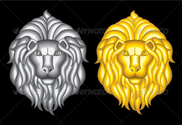 GraphicRiver Silver and Gold Lion Heads 7732737 GraphicRiver Silver and Gold Lion Heads 7732737