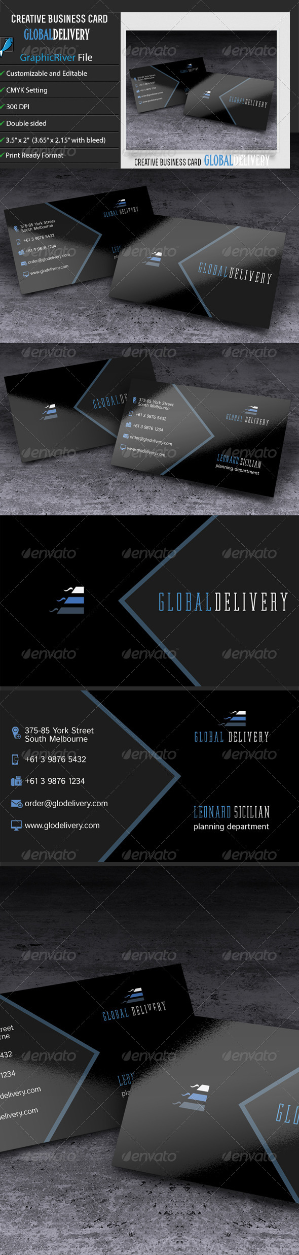 GraphicRiver Creative Business Card GlobalDelivery 7732817 GraphicRiver Creative Business Card GlobalDelivery 7732817