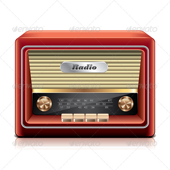 GraphicRiver Old radio vector illustration 7733906 GraphicRiver Old radio vector illustration 7733906