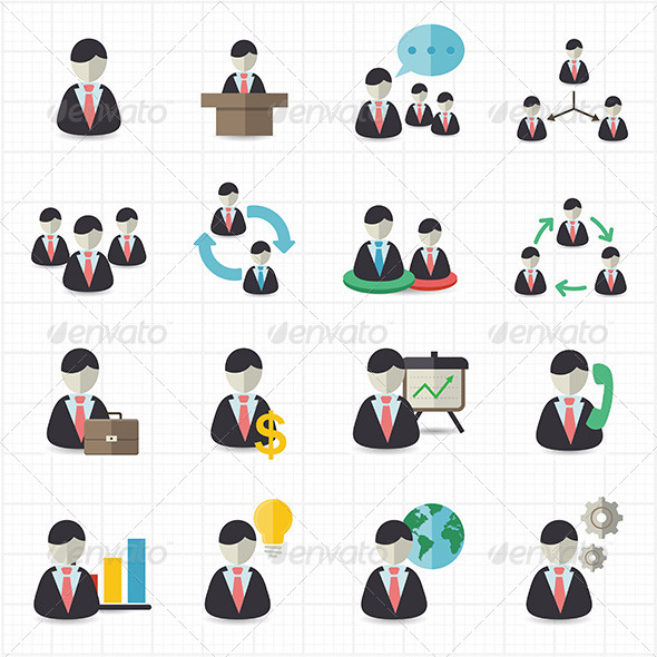 GraphicRiver Business Man and Management Icons 7739353 GraphicRiver Business Man and Management Icons 7739353