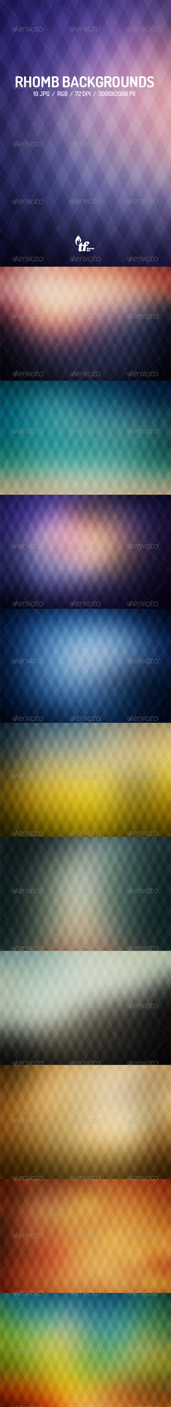 GraphicRiver 10 Rhomb Backgrounds 7741199 GraphicRiver 10 Rhomb Backgrounds 7741199