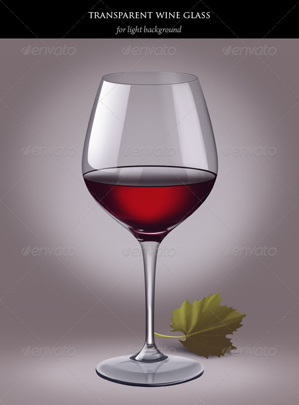 Transparent wine glass with red wine - Food and Drink Packaging