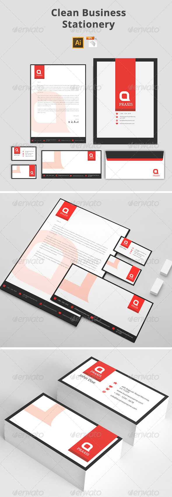 GraphicRiver Clean Business Stationery 7744250 GraphicRiver Clean Business Stationery 7744250