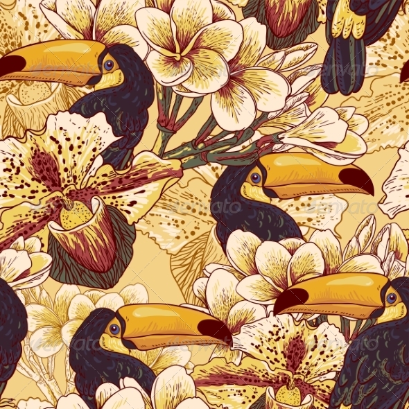 GraphicRiver Toucan Pattern 7750027 GraphicRiver Toucan Pattern 7750027