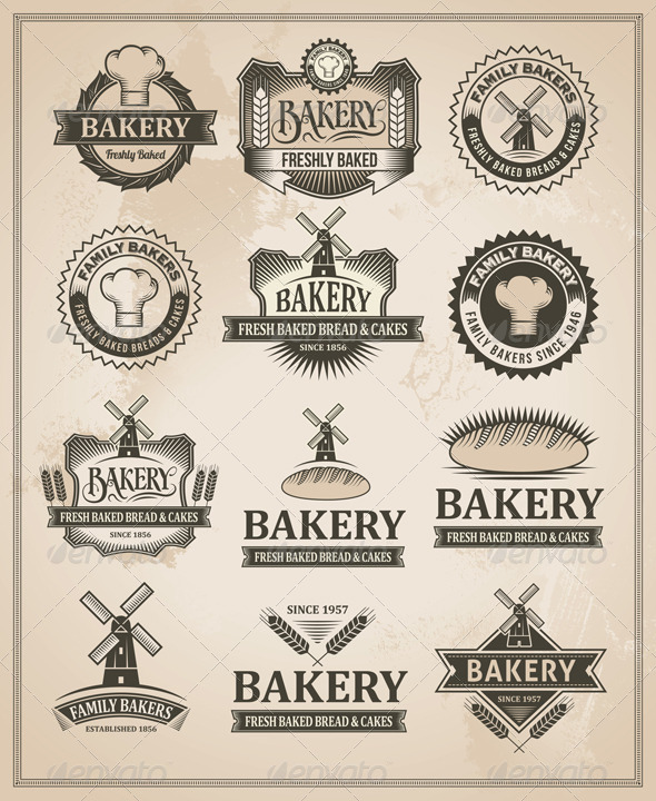 GraphicRiver Bakery Labels & Badges Set 1 7751274 GraphicRiver Bakery Labels & Badges Set 1 7751274