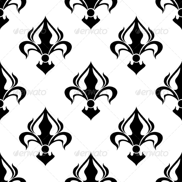 GraphicRiver Seamless Floral Pattern with Abstract Black Lilies 7751651 GraphicRiver Seamless Floral Pattern with Abstract Black Lilies 7751651