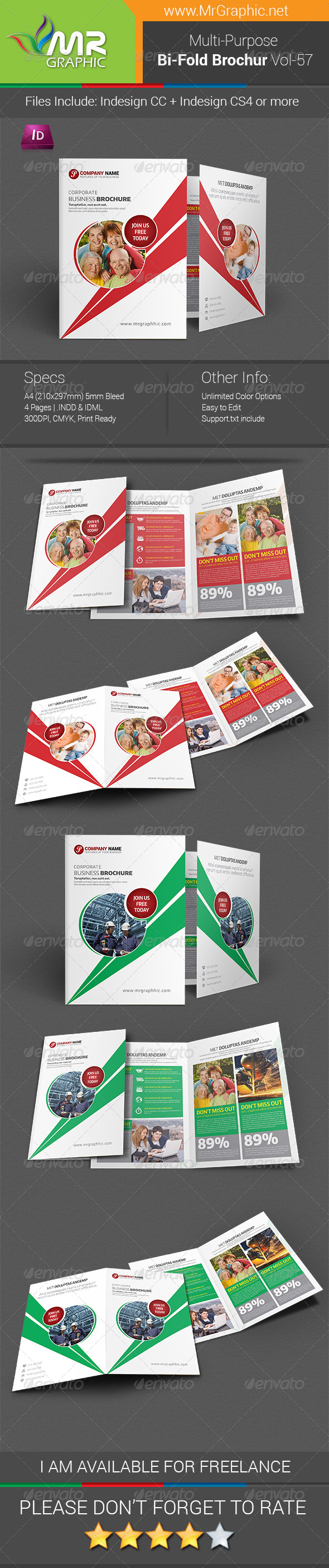 GraphicRiver Multipurpose Bifold Brochure Template Vol-57 7758003 GraphicRiver Multipurpose Bifold Brochure Template Vol-57 7758003