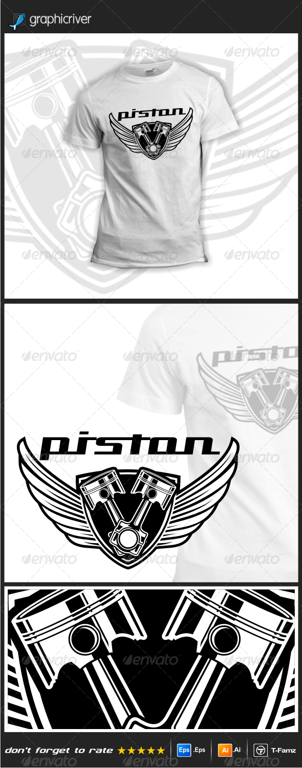 GraphicRiver Piston T-Shirts 7761832 GraphicRiver Piston T-Shirts 7761832