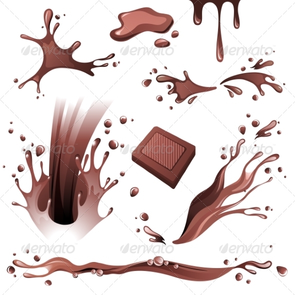 GraphicRiver Chocolate Splashes 7762542 GraphicRiver Chocolate Splashes 7762542