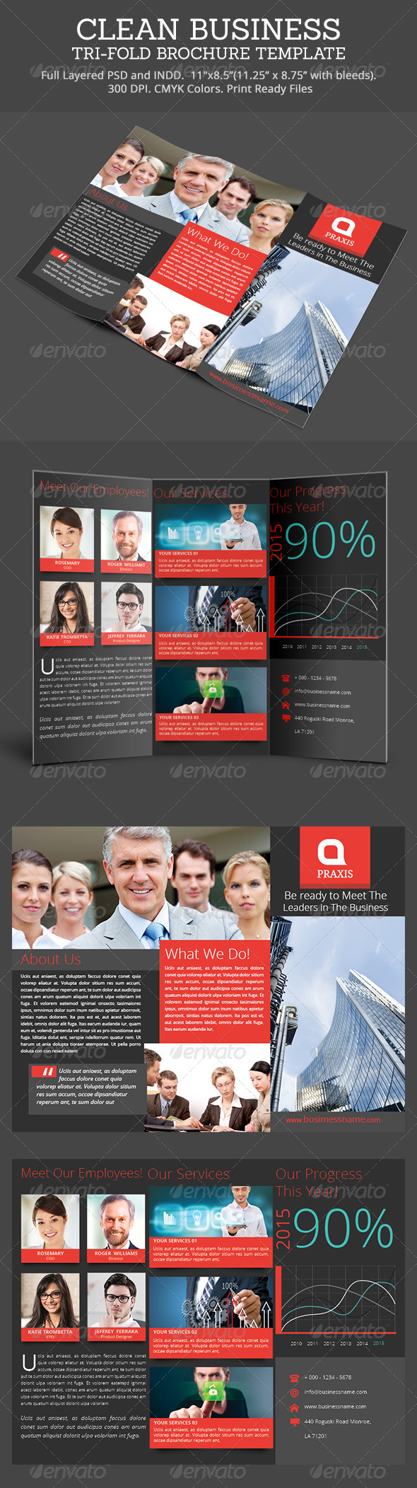 GraphicRiver Clean Business Tri-Fold Brochure 7764475 GraphicRiver Clean Business Tri-Fold Brochure 7764475