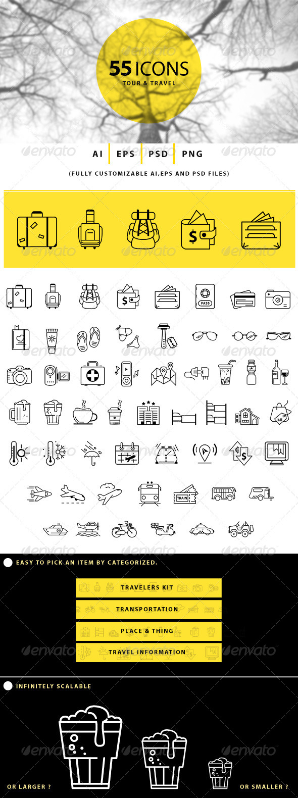 GraphicRiver Tour and Travel Icons 7769304 GraphicRiver Tour and Travel Icons 7769304